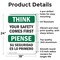 Signmission Safety Culture Sign, 18 in Width, Aluminum, Rectangle, Bilingual OS-2PACK-TS-A-1824-L-11895 - alternate 8
